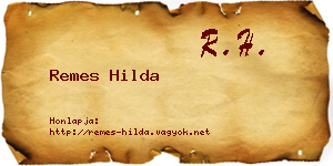 Remes Hilda névjegykártya